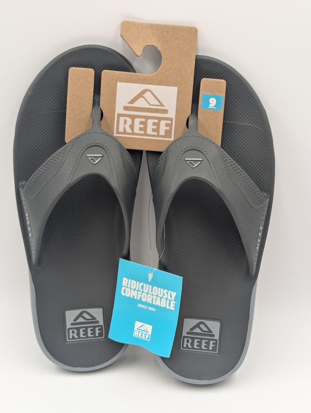 Reef Fanning H2O Mens Size 9 Flip-Flop Water Friendly Sandals CJ8546 Grey NWT